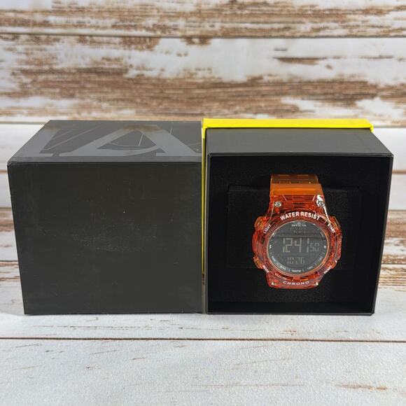 Invicta Men's Watch Invicta Racing Chrono Digital Dial Orange Case Strap 49046 - Picture 1 of 6